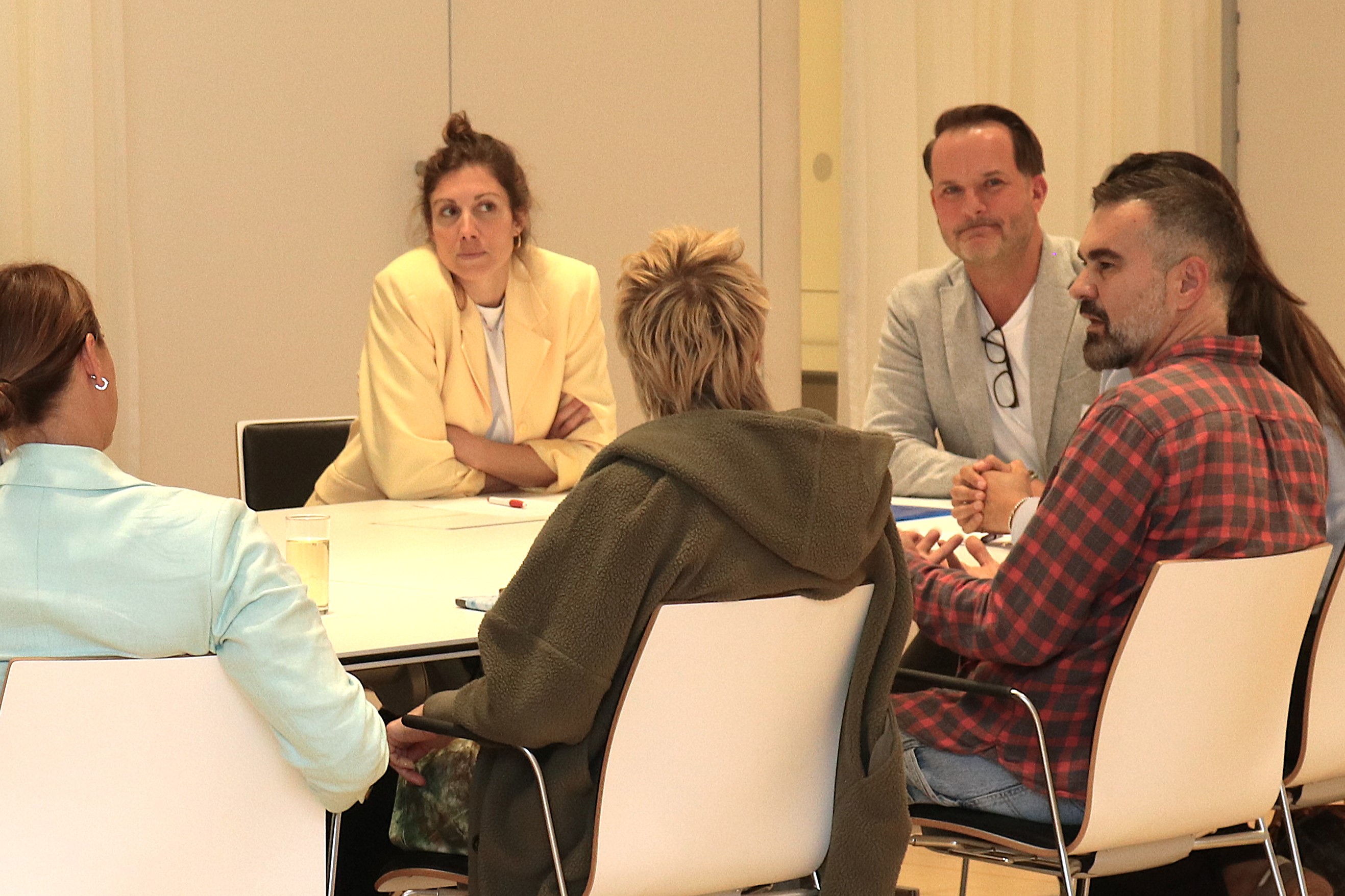 Thementisch beim Existenzgründer-Seminar